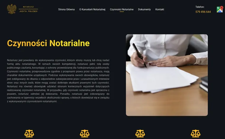 Czynności notarialne — stara strona (przed)