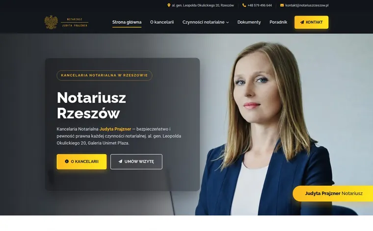 Redesign strony kancelarii notarialnej — nowa wersja