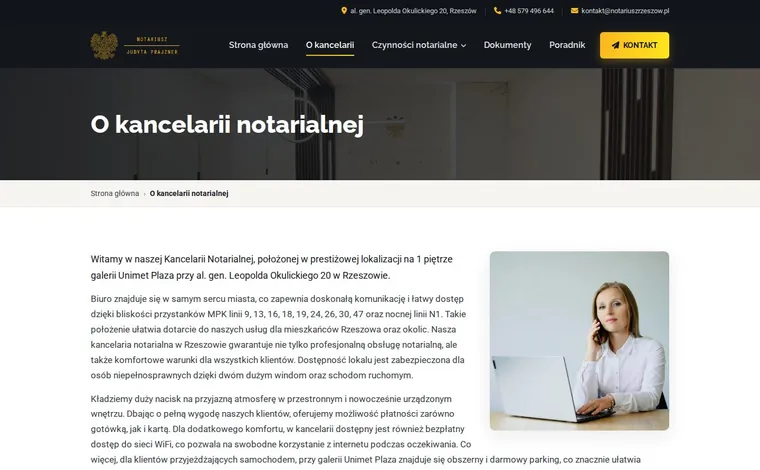 O kancelarii — nowa strona (po redesignie)